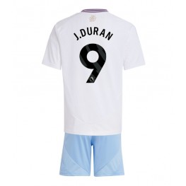 Aston Villa Jhon Duran #9 Uit tenue Kids 2024-25 Korte Mouw (+ Korte broeken)